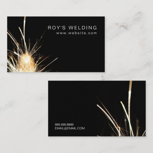 Visitekaartje voor de constructie van lassen (Voorkant / Achterkant)