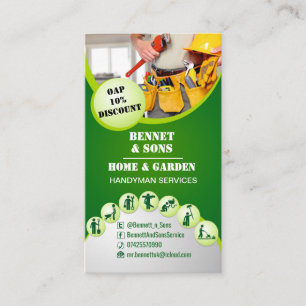 Visitekaartje voor de diensten van Handyman