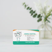 visitekaartje voor de dierenarts of de kliniek (Staand voorkant)