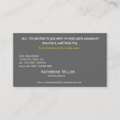 Visitekaartje voor de exotische viswinkel (Achterkant)