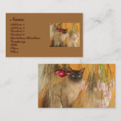 Visitekaartje voor de fotografie van siamese kat A (Voorkant / Achterkant)