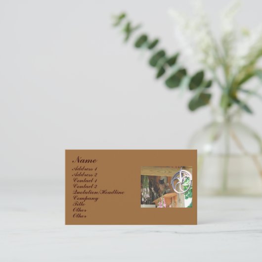 Visitekaartje voor de fotografie van siamese kat A (Staand voorkant)