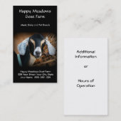 Visitekaartje voor de geitenhouderij of de fokkeri (Voorkant / Achterkant)