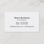 Visitekaartje voor de gezondheidszorg (Achterkant)