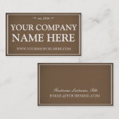 Visitekaartje voor de gieterij - Modern Masculine (Voorkant / Achterkant)