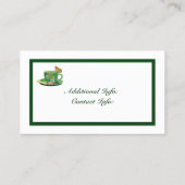 Visitekaartje voor de groene en witte koffiebeker (Achterkant)