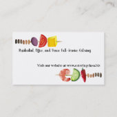 Visitekaartje voor de horeca van appelgarnaal (Achterkant)