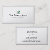 Visitekaartje voor de inspectie van het witte-gren (Voorkant / Achterkant)