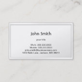 Visitekaartje voor de inspectie van het witte-gren (Achterkant)