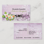  visitekaartje voor de interieurontwerper van plum (Voorkant / Achterkant)