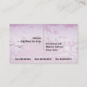  visitekaartje voor de interieurontwerper van plum (Achterkant)