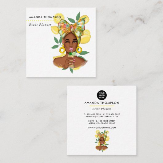 Visitekaartje voor de kantelhoek (Voorkant / Achterkant)