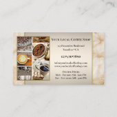 Visitekaartje voor de koffiewinkel op je foto's (Achterkant)