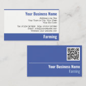 Visitekaartje voor de kwekerij van de QR-code (Voorkant / Achterkant)