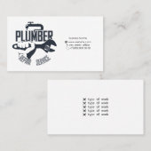 Visitekaartje voor de loodgieter (Voorkant / Achterkant)