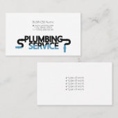 Visitekaartje voor de loodgieter (Voorkant / Achterkant)