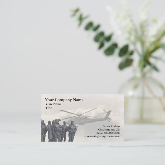 Visitekaartje voor de Luchtvaart van het Leger (Staand voorkant)