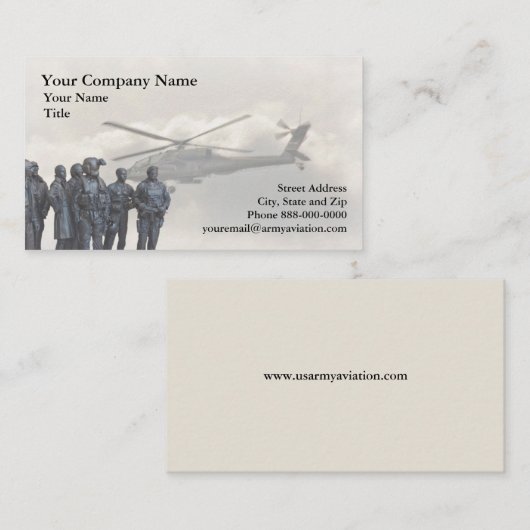 Visitekaartje voor de Luchtvaart van het Leger (Voorkant / Achterkant)