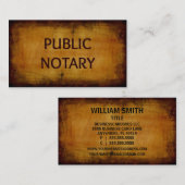 Visitekaartje voor de notaris van geborsteld Antie (Voorkant / Achterkant)