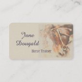 Visitekaartje voor de opleiding van Equestrian Hor (Achterkant)