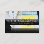 Visitekaartje voor de opstelling van de boekbelast (Achterkant)