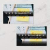 Visitekaartje voor de opstelling van de boekbelast (Voorkant / Achterkant)