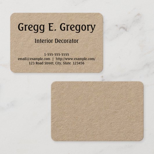 Visitekaartje voor de reiniging en de elementaire  (Voorkant / Achterkant)