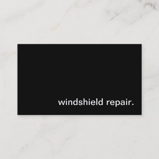 Visitekaartje voor de reparatie van de voorruit (Voorkant)