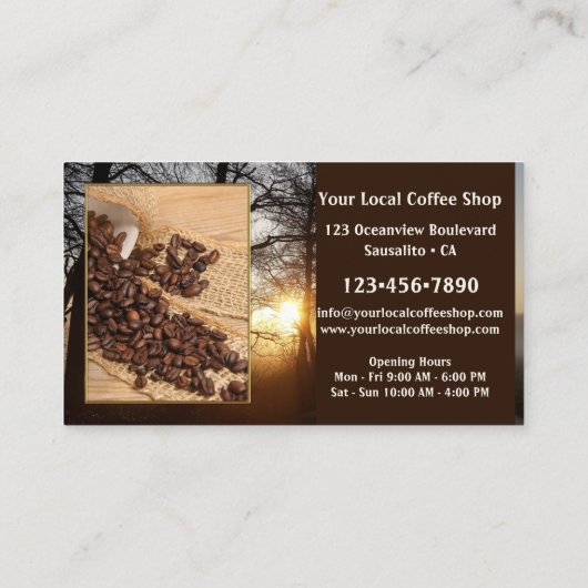 Visitekaartje voor de Sjabloon van je 4-fotokoffie (Achterkant)