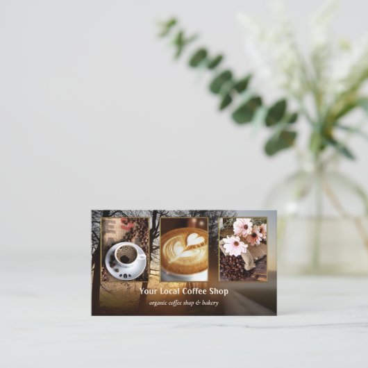 Visitekaartje voor de Sjabloon van je 4-fotokoffie (Staand voorkant)