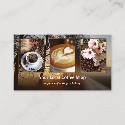 Visitekaartje voor de Sjabloon van je 4-fotokoffie (Voorkant)