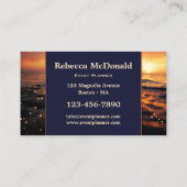 Visitekaartje voor de sunset Event Planner Honeymo (Achterkant)