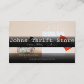 Visitekaartje voor de verkoop van drift store (Achterkant)