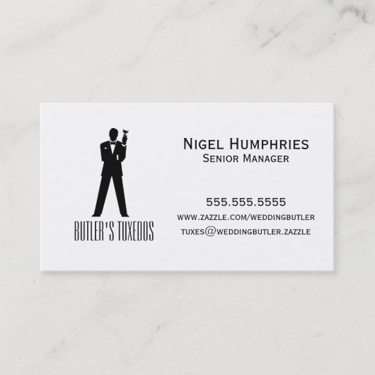 Visitekaartje voor de verkoop van een Gentleman Re (Voorkant)