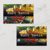Visitekaartje voor de verkoop van groenten en frui (Voorkant / Achterkant)