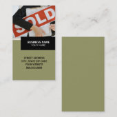 Visitekaartje voor de verkoop van onroerend goed (Voorkant / Achterkant)