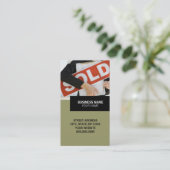 Visitekaartje voor de verkoop van onroerend goed (Staand voorkant)