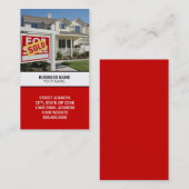 Visitekaartje voor de verkoop van onroerend goed (Voorkant / Achterkant)