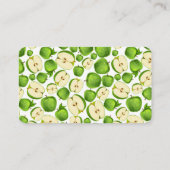 visitekaartje voor de vervanging van groene appele (Achterkant)