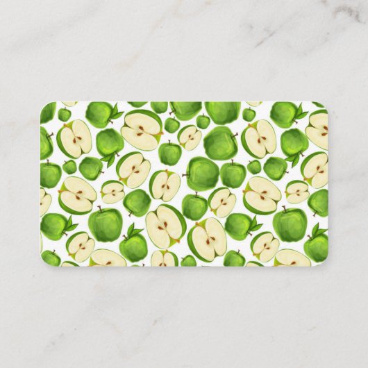 visitekaartje voor de vervanging van groene appele (Achterkant)