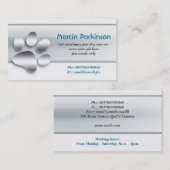 visitekaartje voor de verzorging van huisdieren (Voorkant / Achterkant)