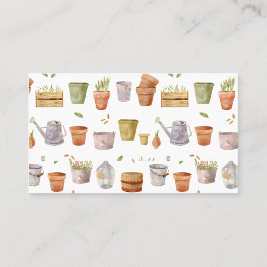 Visitekaartje voor de Waterverf van glanzend geree (Achterkant)