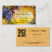 Visitekaartje voor de wijnbouw of wijngaard QR-cod (Voorkant / Achterkant)