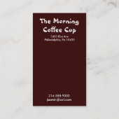 Visitekaartje voor de zwanenzonbeker (Achterkant)