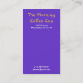 Visitekaartje voor de zwanenzonbeker (Achterkant)