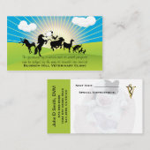 Visitekaartje voor dierdansen afsprakenkaartje (Voorkant / Achterkant)