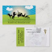 Visitekaartje voor dierdansen afsprakenkaartje (Voorkant / Achterkant)