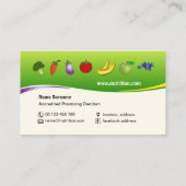 Visitekaartje voor diëtist en voedingsfysicus (Achterkant)