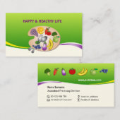 Visitekaartje voor diëtist en voedingsfysicus (Voorkant / Achterkant)