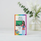 Visitekaartje voor docenten, docenten of plaatsver (Staand voorkant)